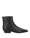 Jeffrey Campbell Woman Ankle Boots Black Size 7 Leather In Black