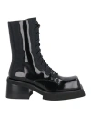 Jeffrey Campbell Woman Ankle Boots Black Size 7 Leather In Black