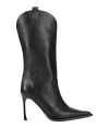 Jeffrey Campbell Woman Ankle Boots Black Size 7 Leather In Black