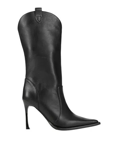 Jeffrey Campbell Woman Ankle Boots Black Size 7 Leather
