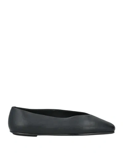Jeffrey Campbell Woman Ballet Flats Black Size 7 Leather