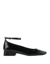 Jeffrey Campbell Woman Ballet Flats Black Size 7 Leather In Black