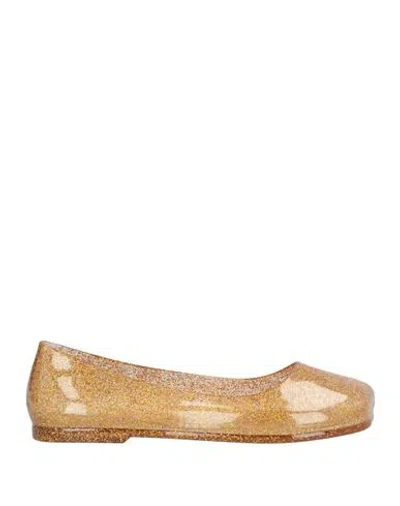 Jeffrey Campbell Woman Ballet Flats Gold Size 7 Rubber
