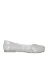 Jeffrey Campbell Woman Ballet Flats Silver Size 7 Rubber