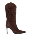 Jeffrey Campbell Woman Boot Dark Brown Size 9 Leather In Brown Suede