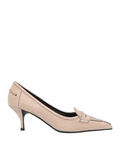 Jeffrey Campbell Woman Loafers Beige Size 7 Leather