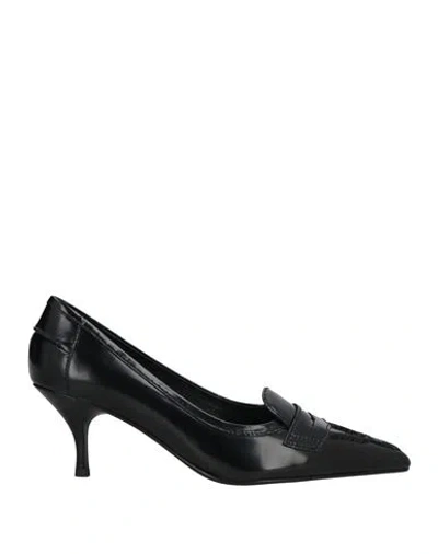 Jeffrey Campbell Woman Loafers Black Size 7 Leather