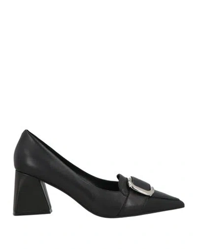Jeffrey Campbell Woman Loafers Black Size 7 Leather