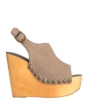 Jeffrey Campbell Woman Mules & Clogs Khaki Size 7 Soft Leather In Beige