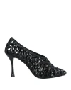 Jeffrey Campbell Woman Pumps Black Size 10 Rubber In Black Patent