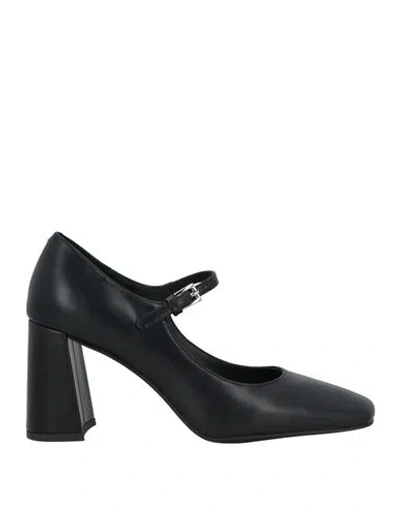 JEFFREY CAMPBELL JEFFREY CAMPBELL WOMAN PUMPS BLACK SIZE 7 LEATHER