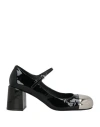 Jeffrey Campbell Woman Pumps Black Size 6 Leather In Black