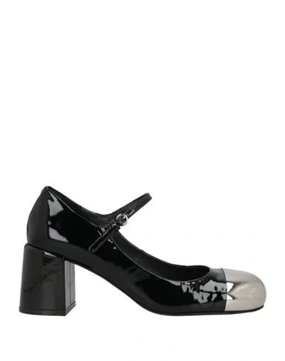 Jeffrey Campbell Woman Pumps Black Size 6 Leather