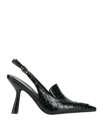 JEFFREY CAMPBELL JEFFREY CAMPBELL WOMAN PUMPS BLACK SIZE 7 LEATHER