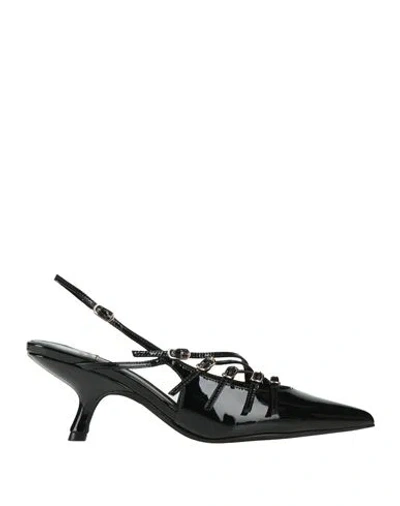 Jeffrey Campbell Woman Pumps Black Size 7 Leather