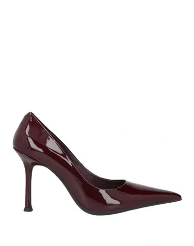 Jeffrey Campbell Woman Pumps Burgundy Size 7 Leather In Red