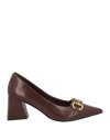 Jeffrey Campbell Woman Pumps Cocoa Size 7 Leather In Brown