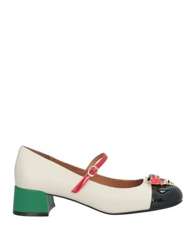 JEFFREY CAMPBELL JEFFREY CAMPBELL WOMAN PUMPS CREAM SIZE 5 LEATHER