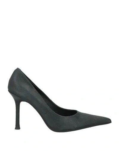 Jeffrey Campbell Woman Pumps Dark Green Size 7 Leather