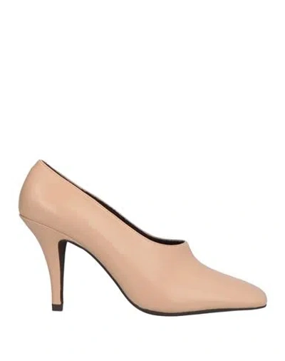 Jeffrey Campbell Woman Pumps Sand Size 7 Leather In Beige