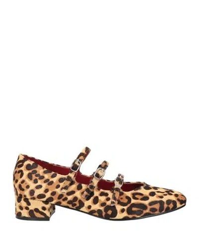 Jeffrey Campbell Woman Pumps Sand Size 7 Leather In Beige