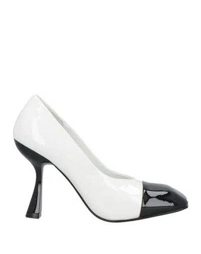 Jeffrey Campbell Woman Pumps White Size 7 Leather
