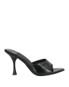 Jeffrey Campbell Woman Sandals Black Size 7 Leather In Black