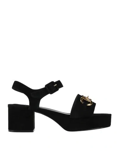 JEFFREY CAMPBELL JEFFREY CAMPBELL WOMAN SANDALS BLACK SIZE 7 SOFT LEATHER