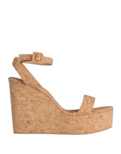Jeffrey Campbell Woman Sandals Light Brown Size 6 Cork In Nude