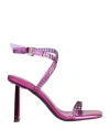 Jeffrey Campbell Woman Sandals Mauve Size 10 Rubber In Purple