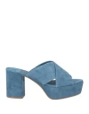 Jeffrey Campbell Woman Sandals Pastel Blue Size 5 Leather