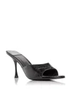 Jeffrey Campbell Agent Slide Sandal In Black Crinkle