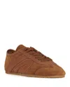 Jeffrey Campbell Aleta Sneaker In Tan Suede Combo