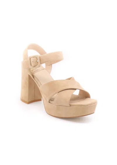 Jeffrey Campbell Women's Amma Platform Heels In Nude Suede In Animal Print