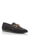 Jeffrey Campbell Women's Apron Toe Loafers In Black Suede/gold