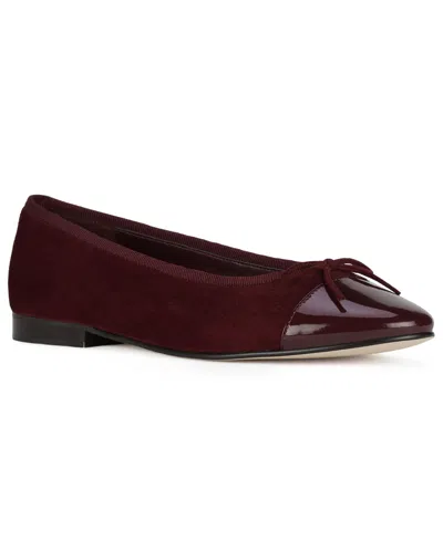 Jeffrey Campbell Women's Arabesque Cap-toe Ballet Flats In Burgundy