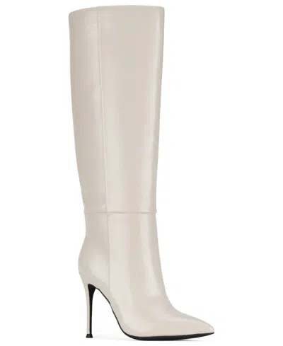 Jeffrey Campbell Women's Arsen Knee-high Dress Boots In White
