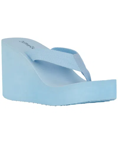 Jeffrey Campbell Women's Astria Platform Wedge Sandals In Blue