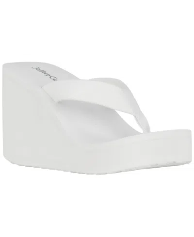 Jeffrey Campbell Women's Astria Platform Wedge Sandals In White