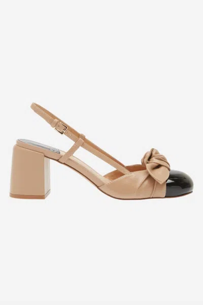 Jeffrey Campbell Women's Baby Doll Patent Slingback Cap Toe Pumps In Beige In Nude