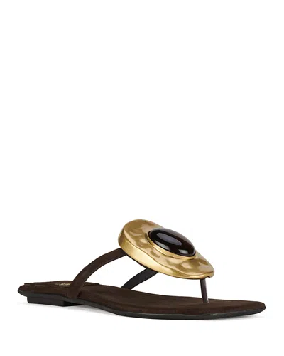 Jeffrey Campbell Bazaar Flat Sandal In Multi