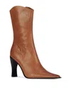 Jeffrey Campbell Women's Be-bold Snip Toe High Heel Boots In Camel Distressed