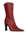 Jeffrey Campbell Be Bold Western Boot In Red Distsressed