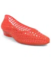 Jeffrey Campbell Bestie Jelly Flat In Red