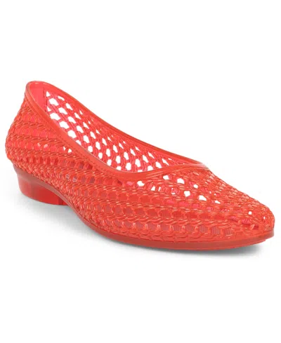 JEFFREY CAMPBELL WOMEN'S BESTIE CAGED BALLET JELLY FLATS