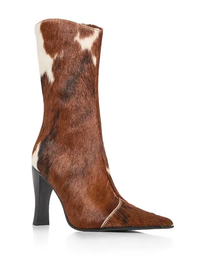 Jeffrey Campbell Women's Bold Calf Hair Boots In Bgbrn Cow