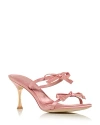 Jeffrey Campbell Bow Bow Sandal In Dark Pink Satin