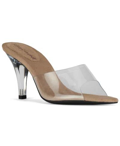Jeffrey Campbell Women's Cendrillon Vinyl Slip-on Dress Sandals In Transparent