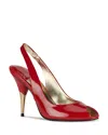 Jeffrey Campbell Charis Open Toe In Red Patent