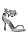 Jeffrey Campbell Charmz Ankle Strap Sandal In Silver